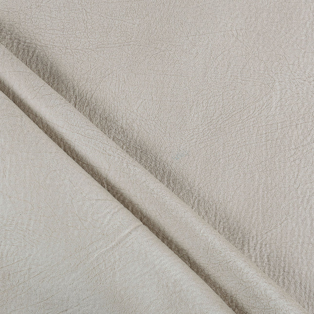 Pale Grey Beige Colour Leather like Textured Suede Sofa and Chair Fabric