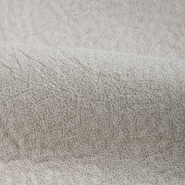 Pale Grey Beige Colour Leather like Textured Suede Sofa and Chair Fabric