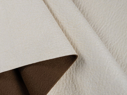 Light Beige Colour Leather like Textured Suede Sofa and Chair Fabric