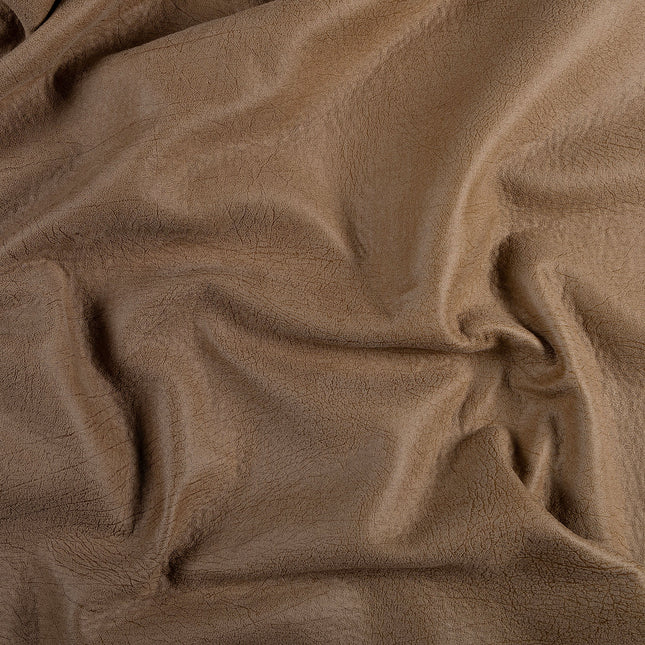 Brown Colour Leather like Textured Suede Sofa and Chair Fabric