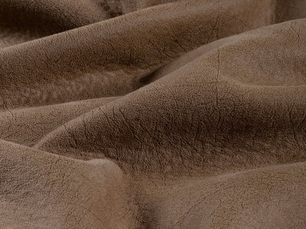 Brown Colour Leather like Textured Suede Sofa and Chair Fabric
