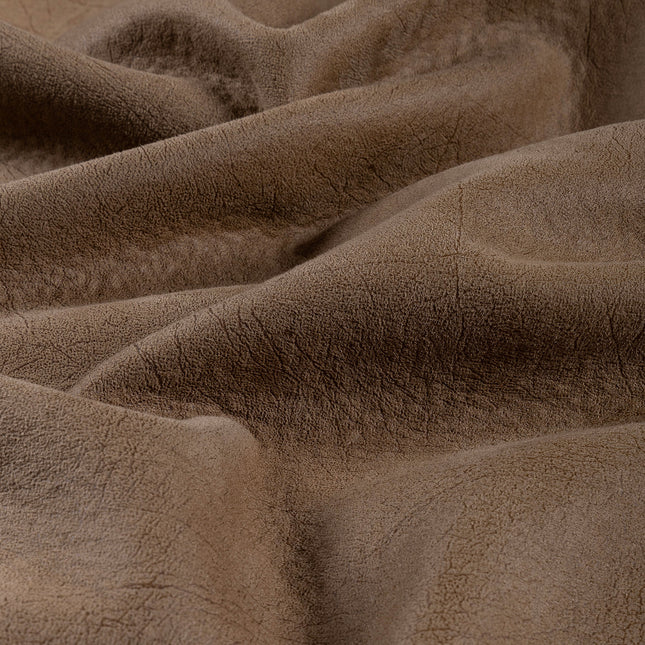 Brown Colour Leather like Textured Suede Sofa and Chair Fabric