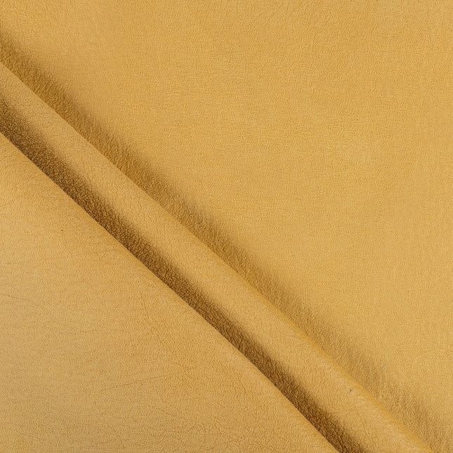 Mustard Yellow Colour Leather like Textured Suede Sofa and Chair Fabric