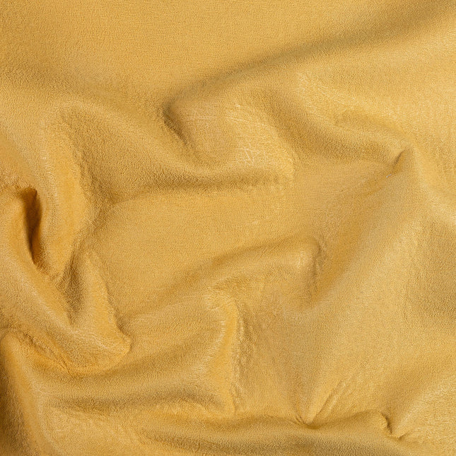 Mustard Yellow Colour Leather like Textured Suede Sofa and Chair Fabric