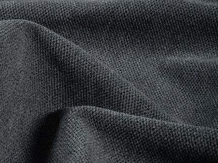 Graphite Charcoal Grey Woven Textured Water Repellent Sofa and Chair Fabric