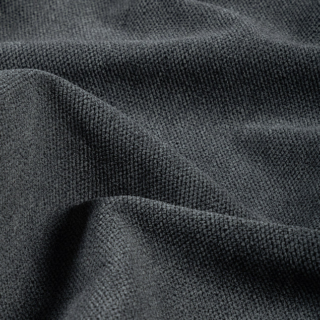Graphite Charcoal Grey Woven Textured Water Repellent Sofa and Chair Fabric