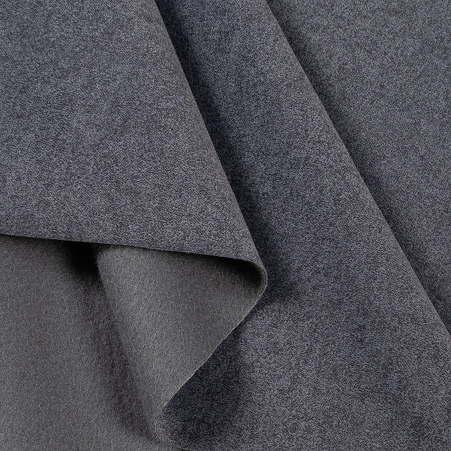 Dark Grey Plain Suede Sofa and Chair Fabric