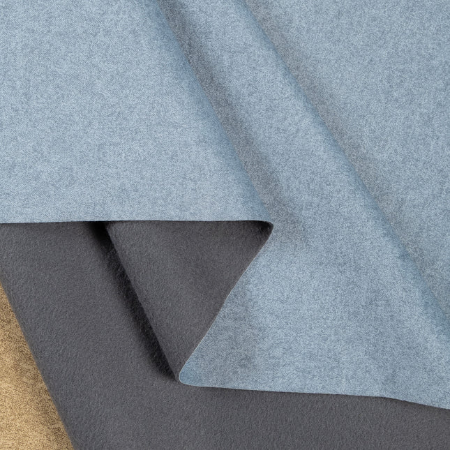 Smokey Blue Plain Suede Sofa and Chair Fabric