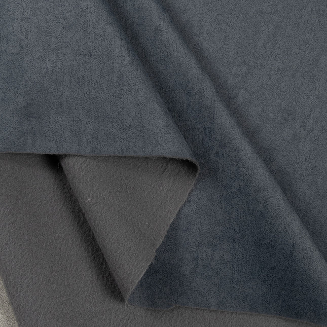 Dark Bluish Grey Textured Water Repellent Suede Sofa and Chair Fabric