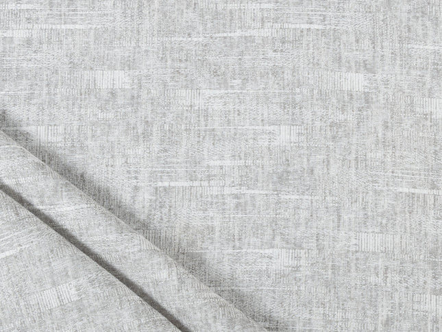 Light Grey Colour Linen Look Textured Curtain Fabric