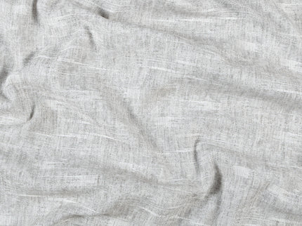 Light Grey Colour Linen Look Textured Curtain Fabric