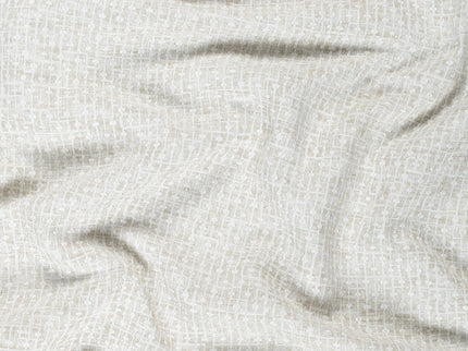 Light Greige Colour Basket  Weave Textured Curtain Fabric