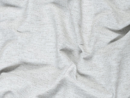 Light Pearl Grey Colour  Diamond Geometric Textured Curtain Fabric