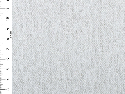 Light Pearl Grey Colour  Diamond Geometric Textured Curtain Fabric