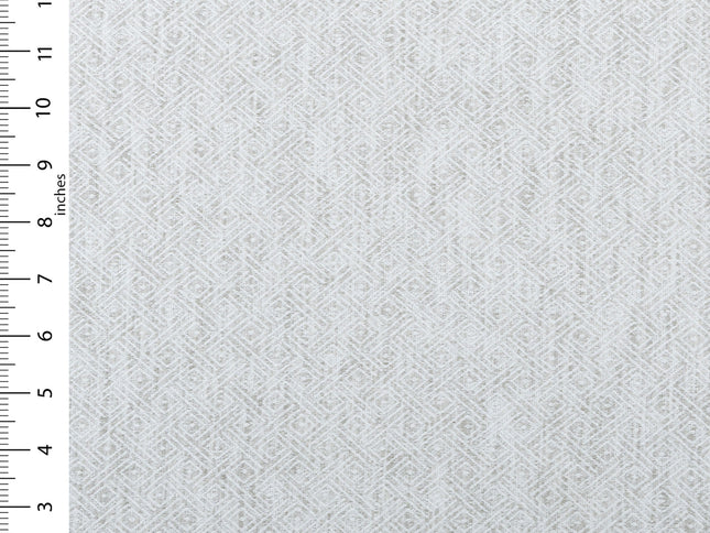 Light Pearl Grey Colour  Diamond Geometric Textured Curtain Fabric