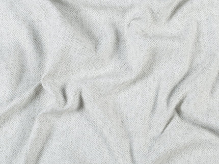 Pearl Grey  Colour  Diamond Geometric Textured Curtain Fabric