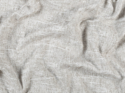 Pebble Grey Colour Linen Look Textured Curtain Fabric