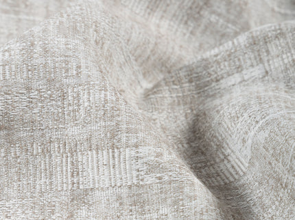 Pebble Grey Colour Linen Look Textured Curtain Fabric