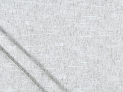 Light Pearl Grey Colour Linen Look Textured Curtain Fabric