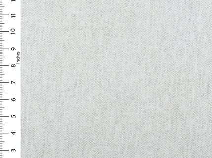 Pearl Grey Colour Diamond Geometric Textured Curtain Fabric