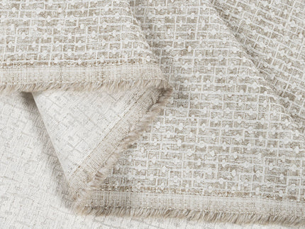 Pebble Grey  Colour Basket Weave Textured Curtain Fabric