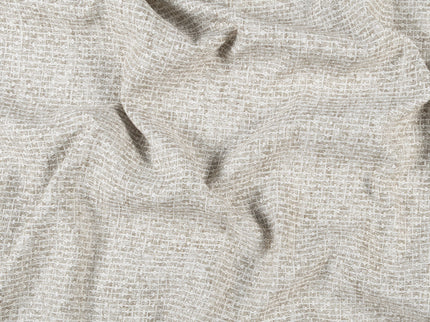 Pebble Grey  Colour Basket Weave Textured Curtain Fabric
