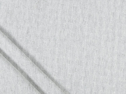 Pearl Grey Colour Scallop Wave Textured Curtain Fabric
