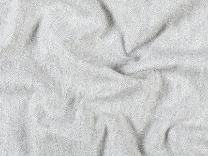 Pearl Grey Colour Scallop Wave Textured Curtain Fabric