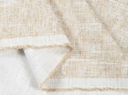 Natural Sand Colour Linen Look Textured Curtain Fabric