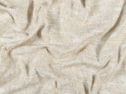 Natural Sand Colour Linen Look Textured Curtain Fabric