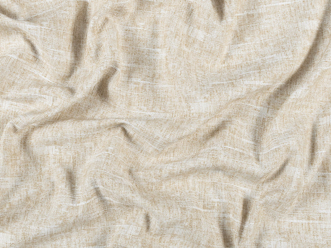 Natural Sand Colour Linen Look Textured Curtain Fabric