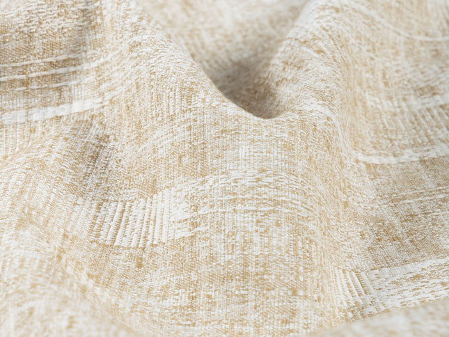 Natural Sand Colour Linen Look Textured Curtain Fabric