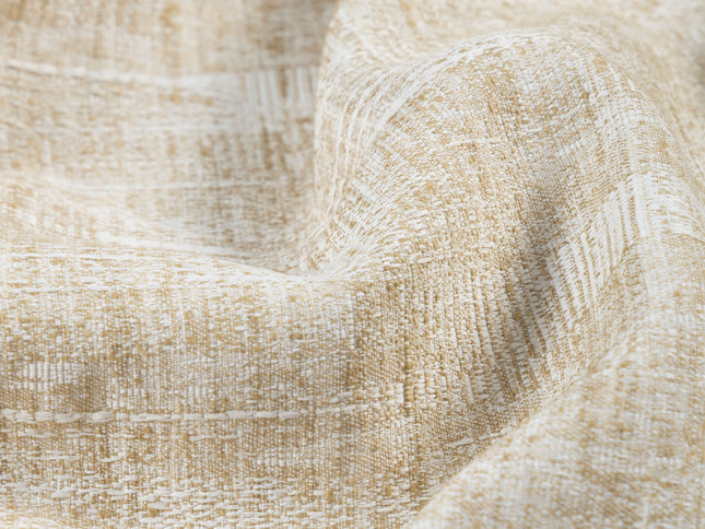 Natural Sand Colour Linen Look Textured Curtain Fabric