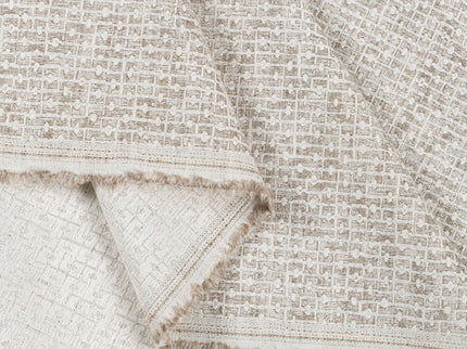 Stone Grey  Colour Basket  Weave Textured Curtain Fabric
