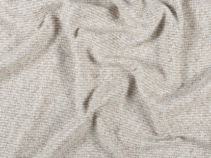 Stone Grey  Colour Basket  Weave Textured Curtain Fabric