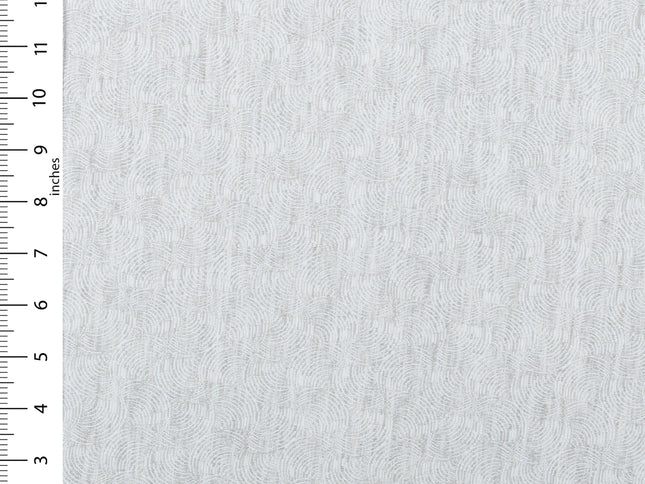 Light Pearl Grey Colour Scallop Wave Textured Curtain Fabric