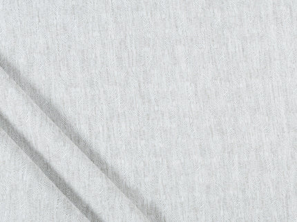 Light Pearl Grey Colour Scallop Wave Textured Curtain Fabric