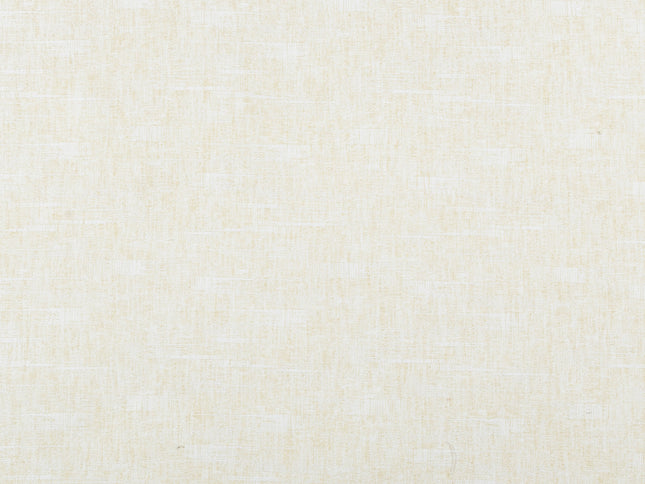 Light Butter Colour Linen Look Textured Curtain Fabric