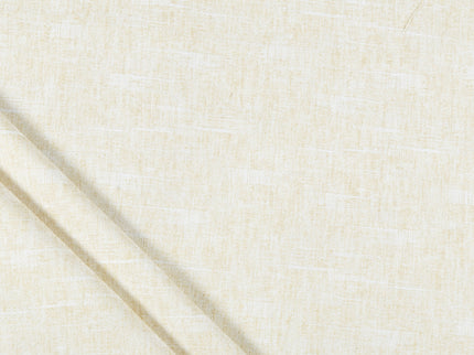 Light Butter Colour Linen Look Textured Curtain Fabric