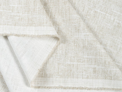 Light Greige Colour Linen Look Textured Curtain Fabric