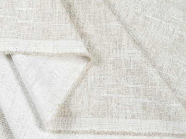 Light Greige Colour Linen Look Textured Curtain Fabric