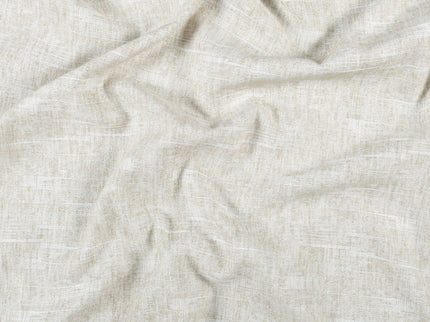 Light Greige Colour Linen Look Textured Curtain Fabric