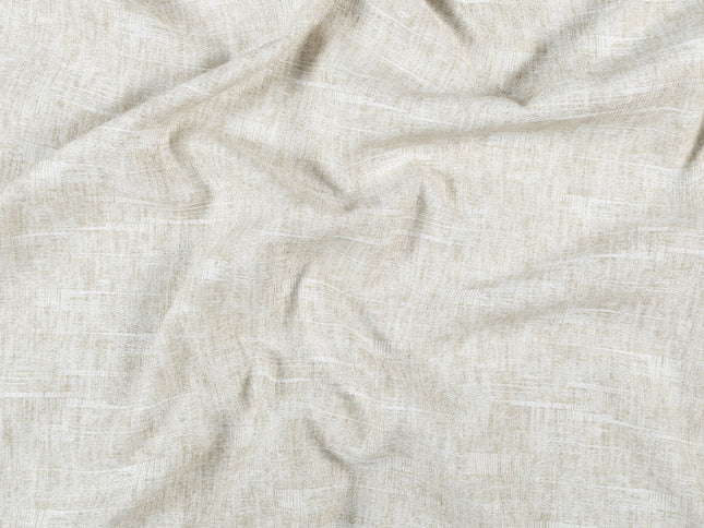 Light Greige Colour Linen Look Textured Curtain Fabric