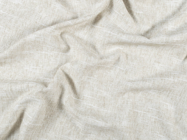 Light Greige Colour Linen Look Textured Curtain Fabric