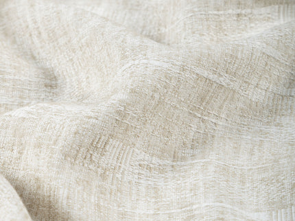 Light Greige Colour Linen Look Textured Curtain Fabric