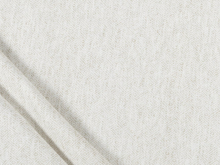 Ivory Beige Colour  Diamond Geometric Textured Curtain Fabric