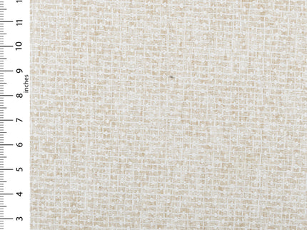 Ivory & Sand Colour Basket  Weave Textured Curtain Fabric