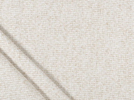 Ivory & Sand Colour Basket  Weave Textured Curtain Fabric