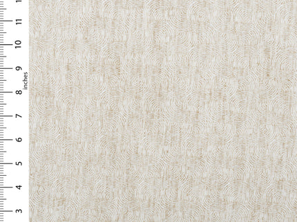 Natural Sand Colour Scallop Wave Textured Curtain Fabric