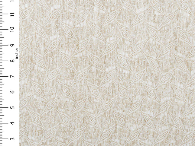 Natural Sand Colour Scallop Wave Textured Curtain Fabric